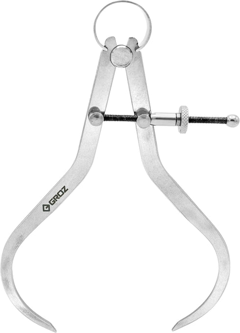 Groz 01412 6" Outside Caliper, Spring, Matte Finish with Solid Nut
