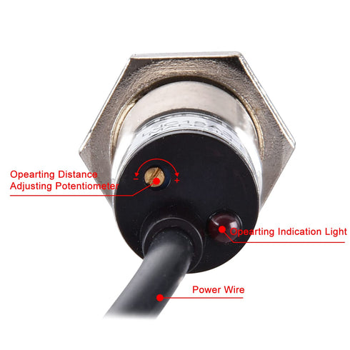 M18 Capacitive Proximity Sensor Switch Non-Shield Type LJC18A3-B-Z/AY Detection 10mm 10-30VDC 200mA PNP Normally Closed