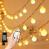RaThun 65.6ft Warm White Globe String Lights, 150 LED with 16ft Extended