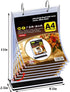 Multi-Page Flip Acrylic Display Stand, T-Shaped 8.5x11 Inches Menu/Photo/Advertisement Holder