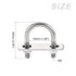 METALLIXITY U Bolts, 4 Sets (M8x35x60mm), Round 304 Stainless Steel U Bolt with Accessories for Construction, Pipe