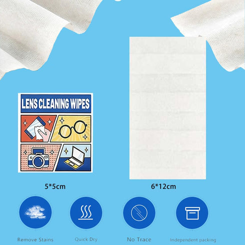 Generic 300 6 12cm PCS Lens Cleaning Wipes for Eyeglasses, Glasses Cleaner for Glasses/Sunglasses, Phones, iPads
