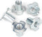 Aovchei 1/4"-20 T-Nuts (50 Pack), Zinc-Plated Steel Corrosion Resistant, 9/16" Barrel Length, 4-Pronged
