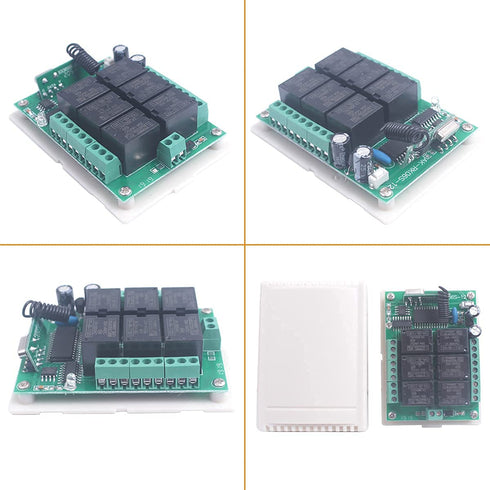 Mangood 12V 6 433MHz 6CH 12V (2X 433MHz) DC Channel Wireless Remote Control Switch Transmitter and Receiver Remote