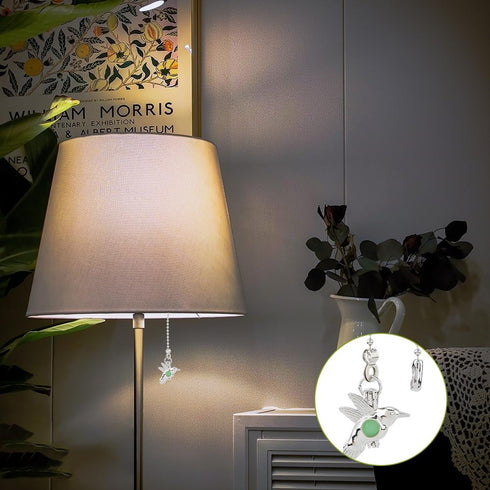 6Pcs 3 Hummingbird DICOSMETIC Colors Light Pulls Extension Chain Ceiling Fan Pull Chains Alloy Pull String Extenders