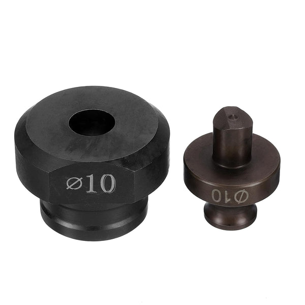 Hydraulic Hole Punch Die 10mm, Electric Hydraulic Punching Kit for MHP-20 JP-20 Machine, Burgundy & Black