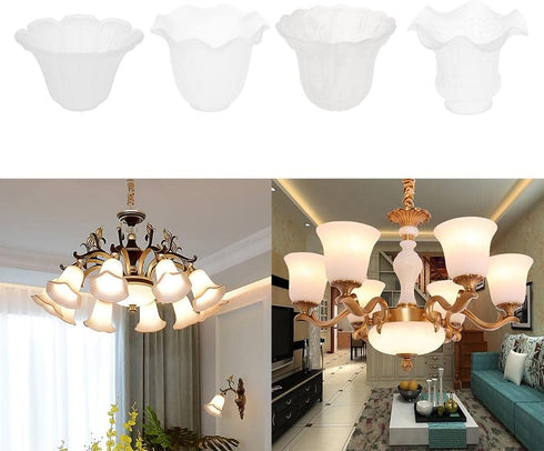 Stgfyxgs Set 2 E27 4, of Shades for Ceiling Fans and Wall Sconces, Multi
