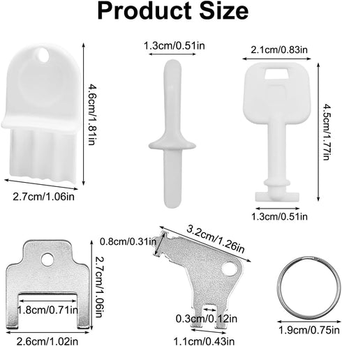 AYWFEY 6 5 59002, 770301, Pcs Universal Paper Towel Dispenser Key, with Key Rings, Replacement Key Compatible