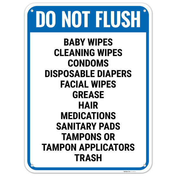 Do Not Flush Baby Wipes Cleaning Wipes Condoms Disposable Diapers Facial Wipes
