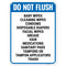 Do Not Flush Baby Wipes Cleaning Wipes Condoms Disposable Diapers Facial Wipes