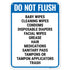 Do Not Flush Baby Wipes Cleaning Wipes Condoms Disposable Diapers Facial Wipes