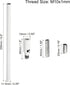 9.8" MECCANIXITY Threaded Extension Rod, Lamp Pipe with Connector Light Fixture Parts for Pendant Light Island Lighting