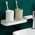 Bathroom Corner Shelf, Foldable Rotatable Wall Mounted Storage Rack Organizer with Drainage for Shower Kitchen Sink