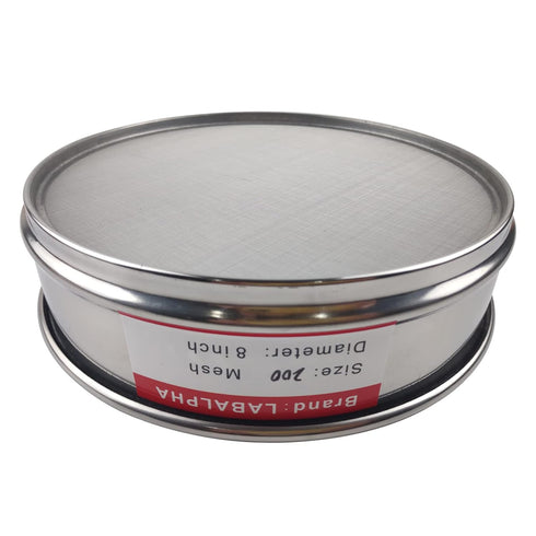 LABALPHA 200 Mesh Lab Sieves - 8'' Diameter 200 Mesh Test Sieve with 304 Stainless Steel Wire Cloth