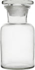 EISCO Reagent Bottle, 125ml - Wide Neck - Includes Tight Fitting Glass Stopper - Soda Glass Labs