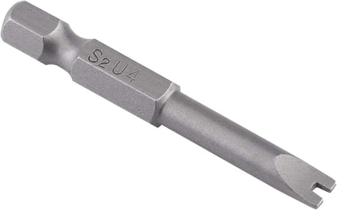 U Shaped Screwdriver Bit Set, 5 Pcs S2 Alloy Steel 50mm Length, 1/4" Hex Shank