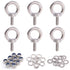 Glarks 36Pcs 304 Stainless Steel M5 Male Thread Machinery Shoulder Lifting Ring Eye Bolt Set with Lock Nuts/Lock Washers