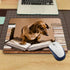 Dachshund Book Worm Gaming Mouse Pad, Personalized Non-Slip Rubber Mouse Pad for Computers, 9.5 x 7.9 Inch, Puppy