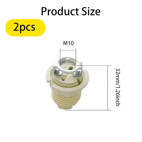 Virello 2Pcs G9 G9 Bulb Ceramic Lamp Holder Socket Kit, Heat Resistant Base for LED and Halogen Lamps in Ceiling Lights