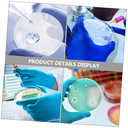 Healeved 10pcs Petri Dishes with Lid, Culture Plate for Blood Samples, Agar Plates, Plastic Disposable