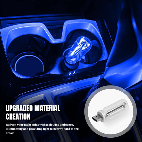 HQRNYP USB LED Car Interior Atmosphere Light, Car USB Night Light, Plug-in Auto Ambient Lighting Retro Lamps, Touch