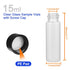 Clear Glass Sample Vials, Empty Glass Bottles with Screw Cap Capacity 15ml (0.53 Oz), Pack of 36, Comes with Red Handwritten Sticker Paper