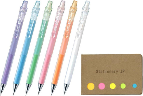 Pilot AirBlanc Mechanical Pencil 0.3mm 6 Color Body (Soft Blue/Green/Pink/Orange/White/Violet) Pens, Sticky Notes Value