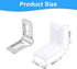 12 90 28x17.5x28mm uxcell Pcs Degree Plastic Corner Braces, Shelf Right Angle Brackets with Screws for Cabinets