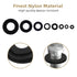 QTEATAK 510 Pcs Black Nylon Flat Washer Assortment Kit for Electrical Connections on Household & Commercial Appliances