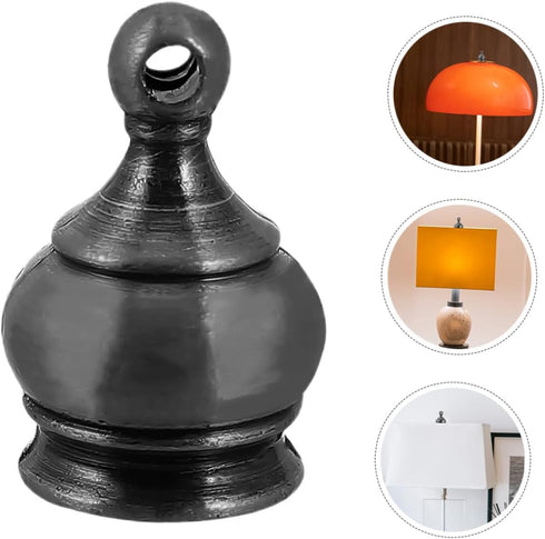 ARTIBETTER 8pcs Shape Lamp Finial Knob Caps Antique Brass Decorative Screw Toppers for Home Lighting Installation