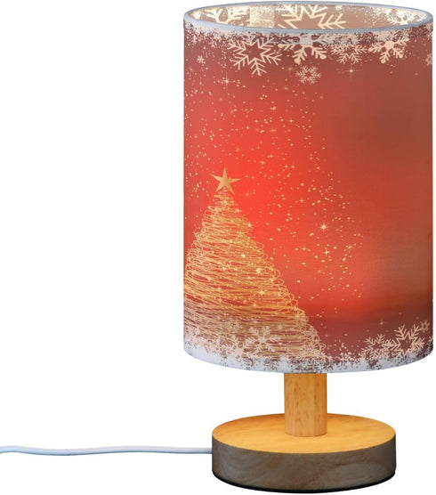 senya Table Lamp Bedside Lamps for Bedroom Nightstand Lamp with USB C Charging Ports and AC Outlet Sparkle Christmas