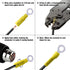 Sopoby 100PCS Heat Shrink Ring Connectors, 3/8" Yellow, 12-10 AWG, Electrical Crimp Connectors