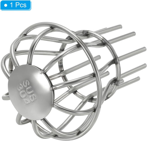 PATIKIL Gutter Guard, 304 Stainless Steel Down Pipe Strainer, 2 Inch Anti-Blocking Line Cap Drain Cover for Leaves