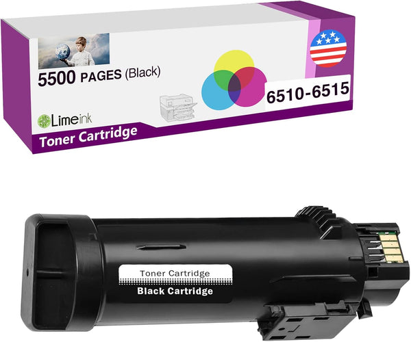 Limeink 1 Black Compatible High Yield Laser Toner Replacement for Xerox Phaser 6510, 6515 Printer