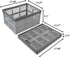 Doryh 34 2-Pack L Plastic Crates, Collapsible Storage Crates/Stackable Storage Container Basket