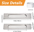 18CM Self-Stick Rectangual Sliding Door Pulls, 2pcs Brushed Steel Aluminum Alloy Flush Pull Punch-Free Handle for Sliding Barn Door Windows Cabinets by MOROBOR