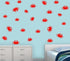 VWAQ Pack, 24 Pack Nautical Stickers Crab Wall Decor - Peel and Stick Decal, (Red)