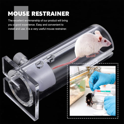 1pc Mouse Holder Clamp, Mice Restrainer Stand for Abdominal Injection, Organic Glass Lab Equipment