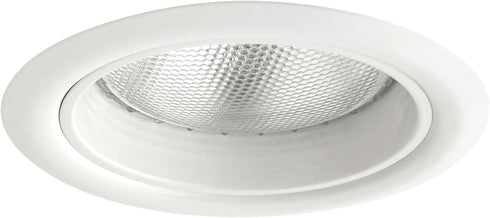 90671 5" 4.5" Dimmable, Bulb Globe Electric Rust Proof Indoor/Outdoor Ridged Baffle Round Trim Recessed Lighting Kit