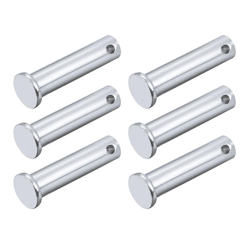 Clevis Pins (10mmx40mm) 6Pcs - Single Hole Flat Head Carbon Steel Fastener Pin for DIY, Furniture Installation