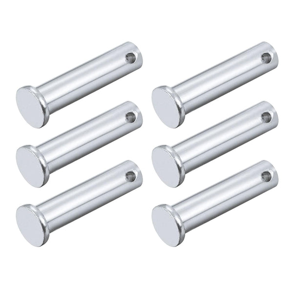 Clevis Pins (10mmx40mm) 6Pcs - Single Hole Flat Head Carbon Steel Fastener Pin for DIY, Furniture Installation
