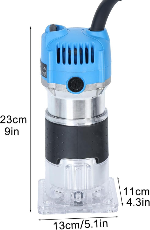 loyliawa 800W Trimmer, Trimmer, Trimmer Wood Router, Palm Router Electric Hand Electric Wood Handheld Laminator, Wood