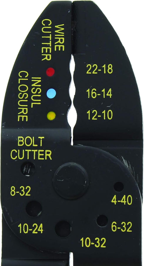 IDEAL Electrical 45-778 Multi-Crimp Strip Tool - High Leverage Wire Crimper & Stripper with Textured Grip