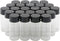 50pcs Clear Glass Vials with Black Screw Caps, 10ml Empty Bottles for Essential Oil