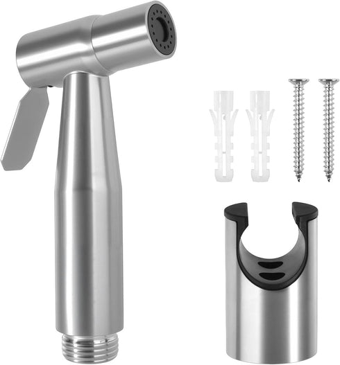 Handheld Bidet Sprayer with Hook Stainless Steel Bidet Sprayer Kit Thread Interface