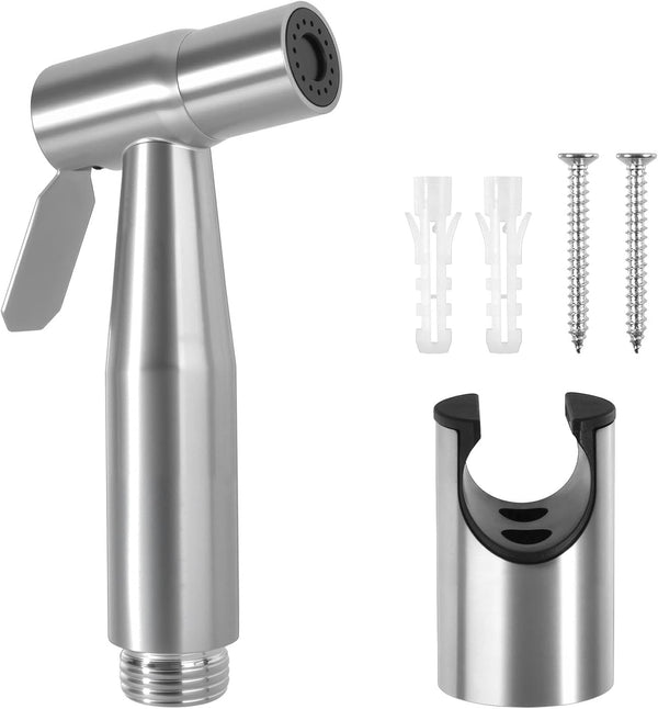 Handheld Bidet Sprayer with Hook Stainless Steel Bidet Sprayer Kit Thread Interface