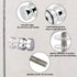 ZKSM 2 Set Shower Screen Handle Knob with Solid Stainless Steel for Bathroom Door Replacement