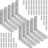 10 Pcs L Bracket Corner Braces 4x4 Inch Heavy Duty Stainless Steel