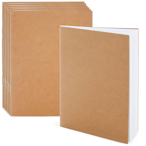 Paper Junkie 24 Pack Blank Journals, Small Kraft Notebooks for Kids, 4x6 In, Sketchbooks for Writing