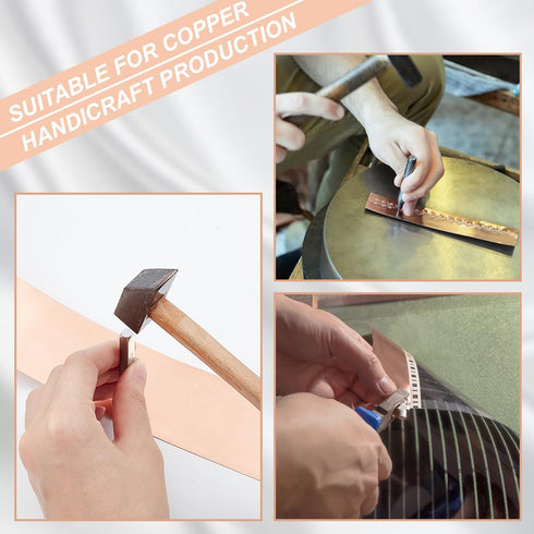 BENECREAT 6.56 FT Copper Sheet Roll, 2" Width 26 Ga, Pure Copper Strip for DIY Projects, Unplated Metal Foil